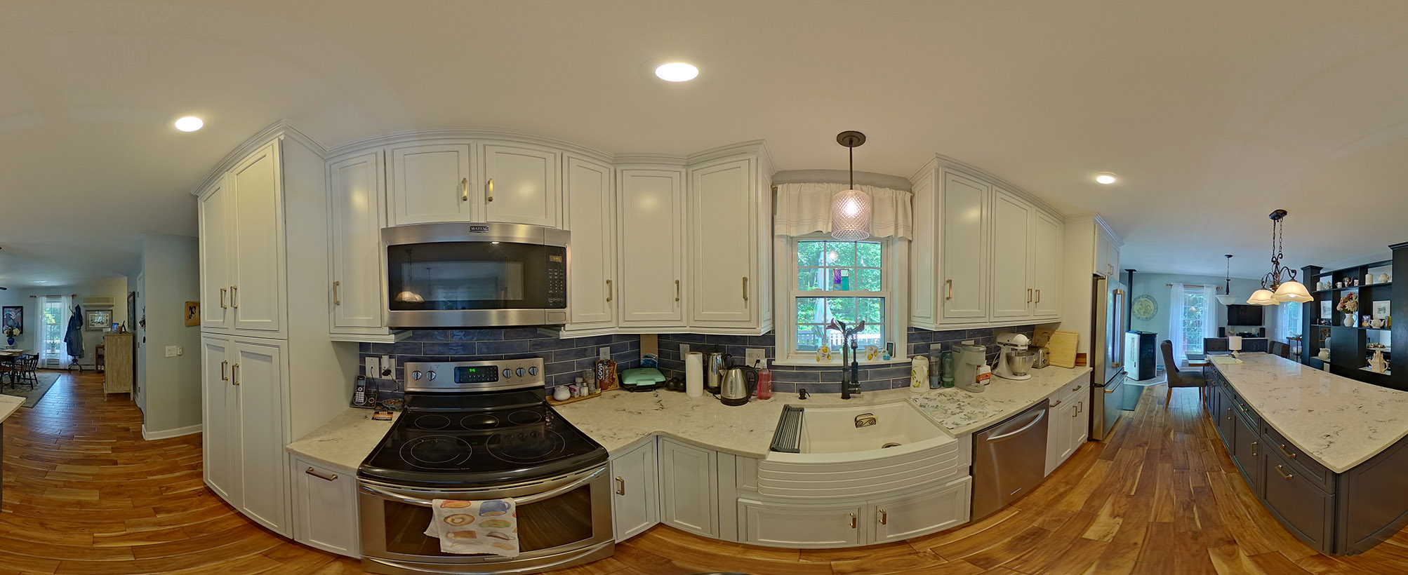 panoramic real estate kitchen photography